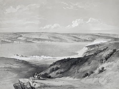Impression sur toile Mer de Galilée David Roberts - Qualité musée pour salon 60x90