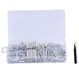 GIVIHGETI 200 Stücke 20 Arten Feder Spiralfeder Sortiment Stahlfeder Verzinkte Feder Set Spiralfedern und Druckfedern Zugfedern für Werkzeuge & Geräte, Automotive, Ersatzteile, DIY