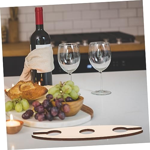 Soporte de vino de madera 3 piezas estilo kaki miniatura 5