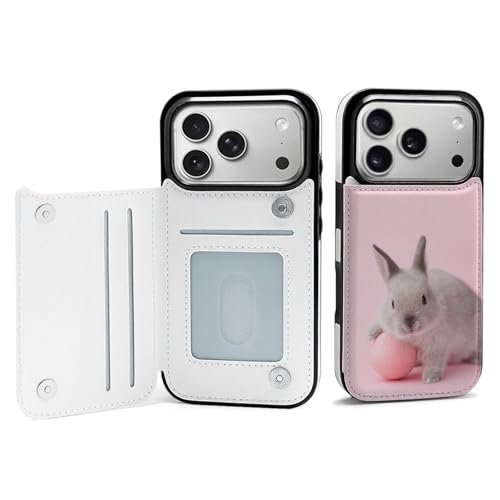 IPhone17 用 ケース 手帳型 うさぎ 兎 かわいい 可愛い iPhone 17 Pro 用ケース アイフォン17用ケース PUレザー スマホケース カード収納 スタンド機能 おしゃれ 人気 財布型 ワイヤレス充電対応