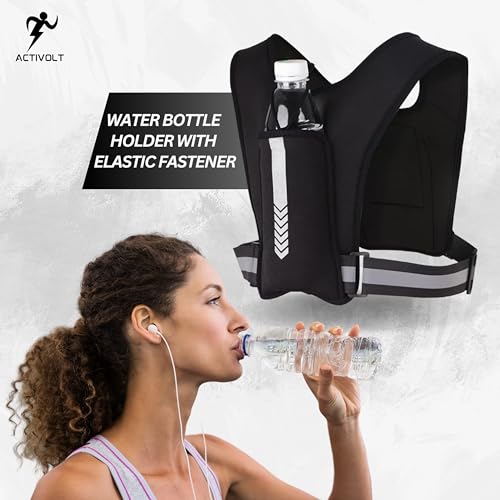 ACTIVOLT Running Vest Phone Holder | Reflective | Key Holder| Running, Cycling, Walking and Exercise | Water Bottle Holder | Adjustable Band | Running Accessories | Running Phone Holder - Men & Women - Image 4