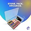 Clear Plastic Box with Hinged Lid – 10.4" x 6" x 2" Organizer Box for Crafts, Sewing Supplies, Office & School Essentials – Stackable, Durable, BPA-Free, Made in USA #1