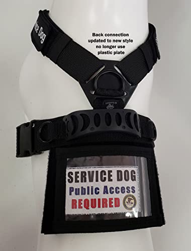 Activedogs No-Pull Service Dog Adjustable Strap Harness - Medium/Large Girth 22"-32" W/Front D-Ring, Quick Release Buckle + Back Plate For Patches #TOP4