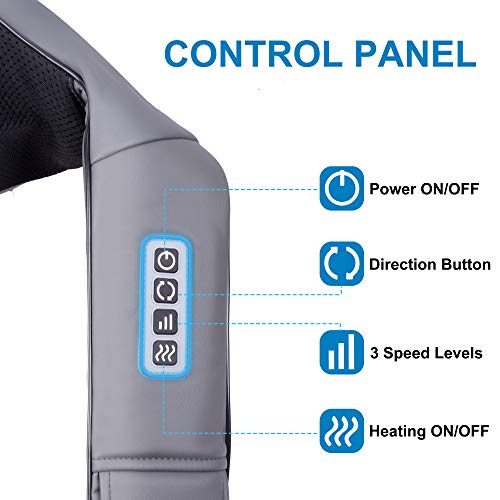 image for Phansra Back and Neck Massager Hands-Free Shiatsu Shoulder Massager wi