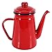 Czajnik emaliowany herbaciany czajnik 1.1l emalia dzbanek do kawy ręka herbata czajnik indukcyjny kuchenka kuchenka gazowa uniwersalna (Color : Red)