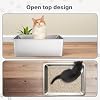 Kirecoo Stainless Steel Litter Box, Large Low Entry Metal Cat Pan Box, Indoor Litter Tray, Non Stick, No Smell, Easy to Clean, Pet Toilet Supplies for Cats #4