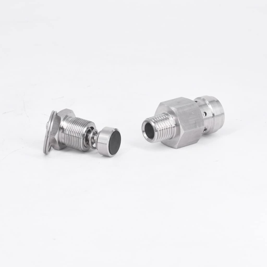 Válvula de Seguridad de Alivio de presión de liberación de Aire Ajustable Sanitaria de 1/4" NPT SUS304, for válvulas de compresor de Cerveza casera(0.1 Mpa)