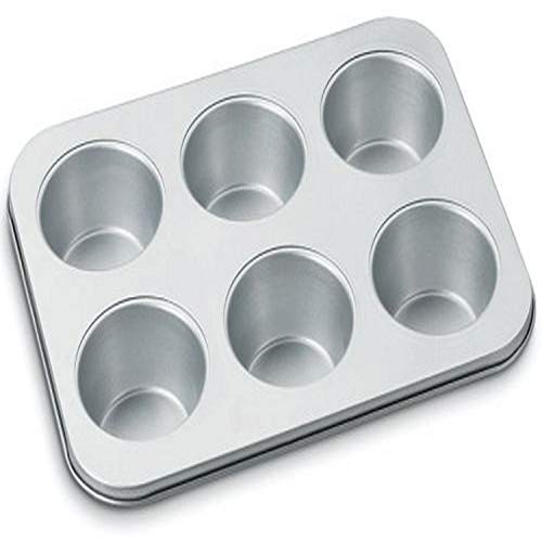 Cuisinart Chef’s Classic Nonstick Bakeware 6-Cup Jumbo Muffin Pan, Silver