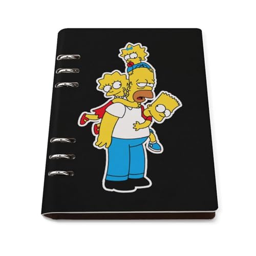 ノート ザ・シンプソンズ メモ帳 バインダーノート A5 6穴 90枚 てちょう ハードカバー メモ ンダー A5サイズ 横罫線 ??本 文房具 オフィス用品 ルーズリーフ 学生 キャンパス おしゃれ プレゼント 贈り物