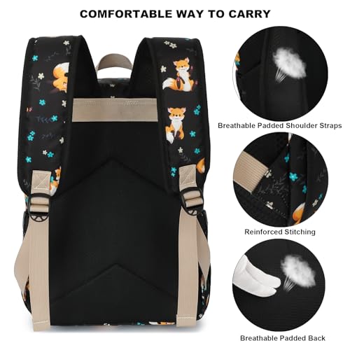 Fox Laptop Backpack for Women Girls, 15.6 inch College School Backpacks Travel Casual Daypack3