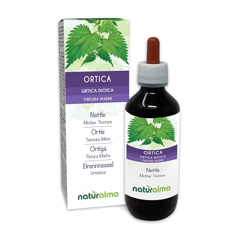 Ortica (Urtica dioica) foglie e radici Tintura Madre analcoolica Naturalma - Estratto liquido gocce 200 ml - Integratore alimentare - Vegano
