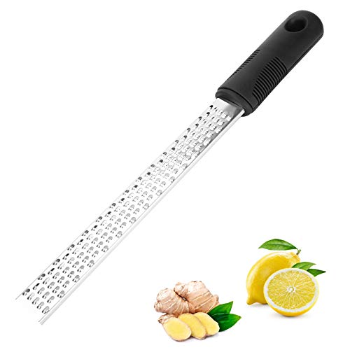 Best Lemon Zester Tool, Stainless Steel Zester Grater with Handle, Zester Grater, Lemon Grater, Food Grater, Lemon Zesters for Kitchen for Parmesan Cheese, Ginger, Garlic, Nutmeg