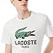 Lacoste Men's Printed Cotton T-Shirt, White, Large