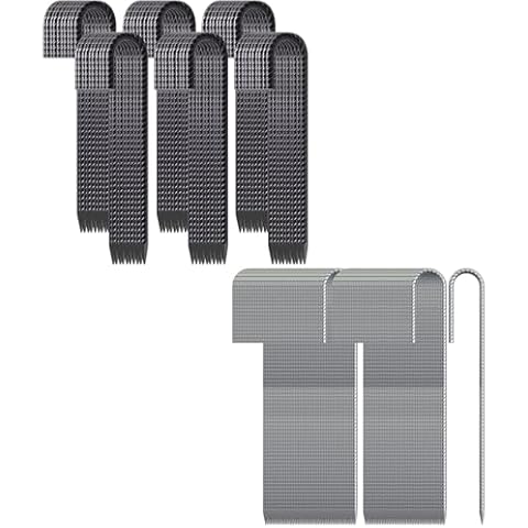 VVOKGO Rebar Stakes 12 Inch Heavy Duty J Hook (59pcs) and Rebar-Stakes-12-Inch Galvanized Ground Spikes J Hook (95pcs) Cover