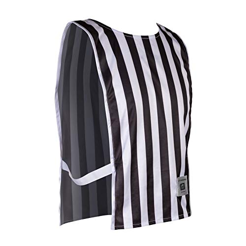 CHAMPRO Unisex Adult Sleeveless Official Basketball Scorekeeper Pinnie, Black, White, 12-Inch Width X 22-Inch Length US