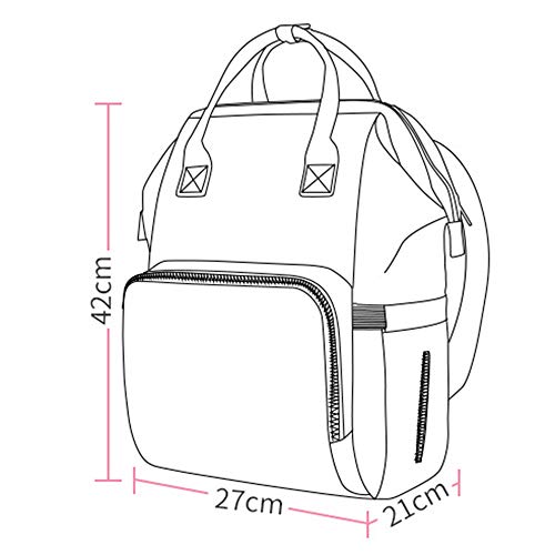 Sac à dos à langer de grande capacité imperméable avec compartiment isotherme pour bébé