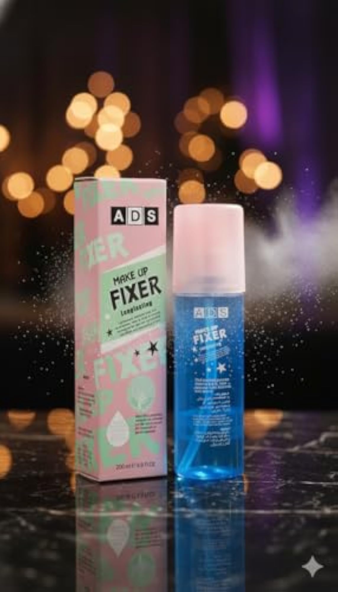 ADS Make Up Fixer Longwear Setting Spray, Blue Liquid