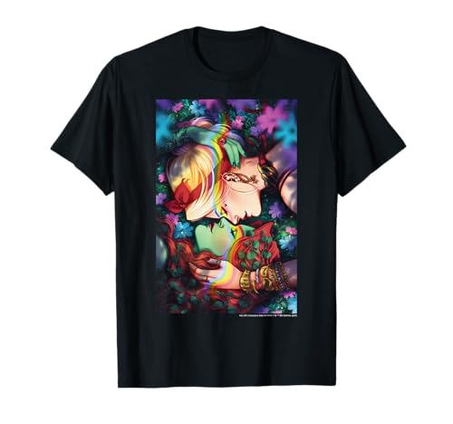 DC Comics Pride Harley Quinn & Poison Ivy Nose Touch T-Shirt Small