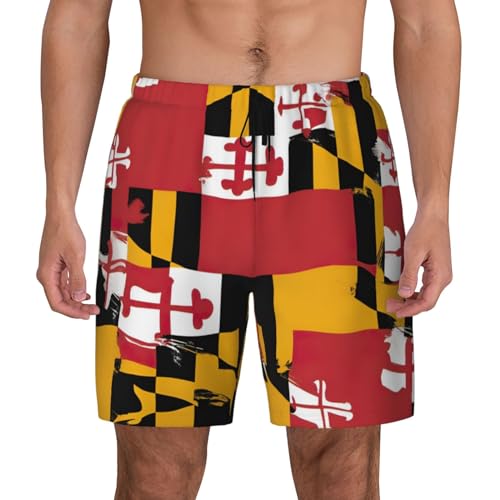 Short de bain Maryland pour homme avec doublure compression et séchage rapide