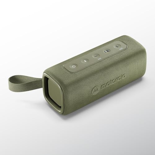 Motorola Sound ROKR 600 Portable Bluetooth Speaker, 6-Hour Playtime, IP67 Water Resistant, Speaker for Home/Outdoors, Compatible with iPhone, Green