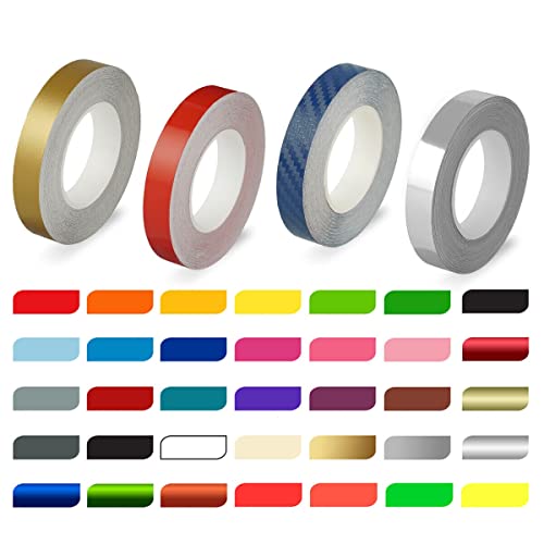 A&Z New Roll Vinyl Pinstriping Pin Stripe DIY Self Adhesive Line Car Tape Decal Stickers 1/2 inch 32 Ft Hot Pink