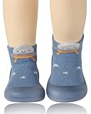 SEBELLST Baby Boy Sock Shoes Animal Rubber Sole Non-Skid Indoor Slipper Infant Boys First Walking Fl