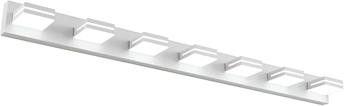 Miniatura 32 de SineRise - Lámpara LED para tocador de baño - Moderna lámpara regulable de acrílico con acabado blanco mate para iluminación de pared sobre el