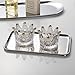 IMEEA Small Silver Tray Rectangular SUS304 Stainless Steel Bathroom Tray for Jewelry, Perfume, Vanity, Serving, 8 x 4.6 inch