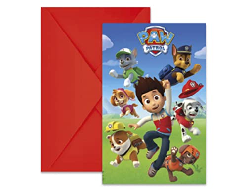 Folat 89441P Invitations Paw Patrol - 6 pièces