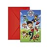 Procos- Folat 89441P Invitations Paw Patrol-6 pièces, Multicolore, Taille Unique