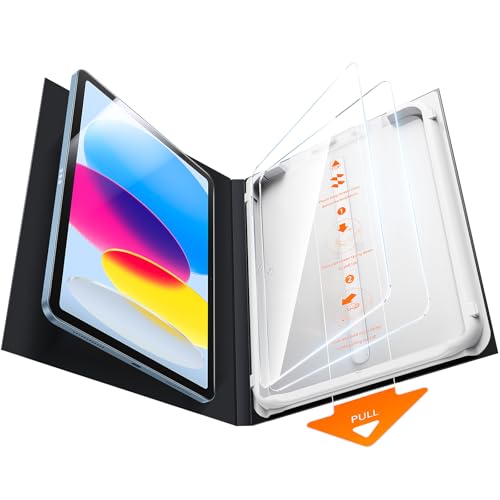 Image of SMARTDEVIL 2 Pack Screen Protector for iPad A16 11th /10th Generation (11 /10.9 Inch, 2025 /2022) with Easy-Install Tray[Military Grade Shatterproof] 9H+ Hardness Tempered Glass, Dust & Bubble Free