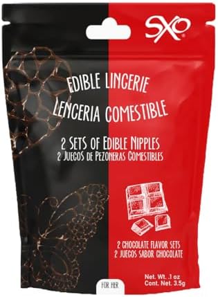 SXO Flavored Edible Lingerie for Couples (Niples- Chocolate)