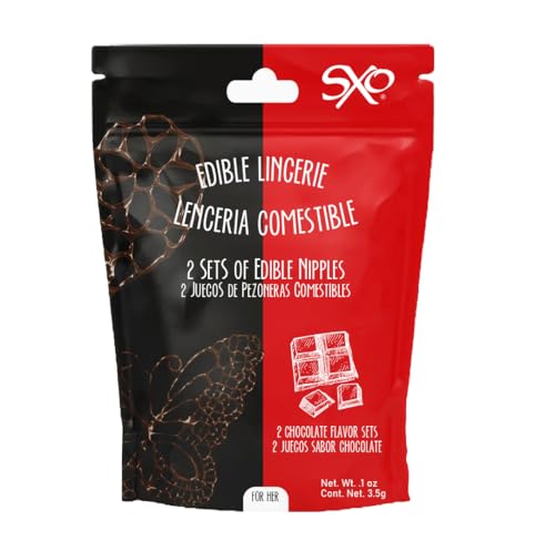 SXO Flavored Edible Lingerie for Couples (Niples- Chocolate)