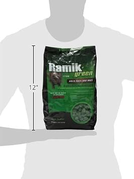 Neogen Ramik Green Fish Flavored Weather Resistant Rodenticide Nuggets, 4 lb bag (00615)