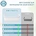 AMI PARTS 240351601 Refrigerator Freezer Door Bin Side Frame Fit for Ken-more Frigi-daire freezer door shelf replacement Replaces 240351607 891154 AP2115974 PS430027 AH430027 EAP430027 (2 Pack)