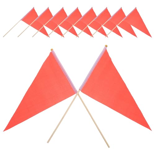 Drapeaux rouges de chantier en nylon pour sécuriser vos travaux et aménagements extérieurs