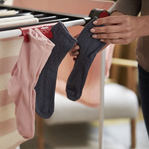 Vileda Soft Care plus Wäscheständer, 21 m Trockenfläche, extradicke Leinen gegen Abdrücke, hohe XXL-Flügel mit Flügelsperren, 2 Kleinteilehalter, Rollen zum einfachen Transport, ECO-Verpackung - 4