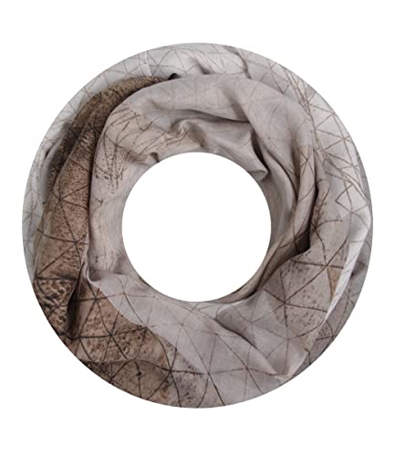 Majea Damen Loop Schal Schlauchschal Halstuch (880024) (beige 15)