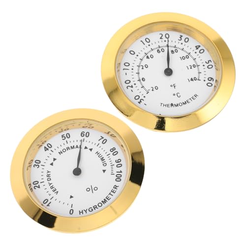 FUNOMOCYA 2Pcs Mini Round Hygrometer and Temperature Gauge for Indoor Use Accurate Humidity Indicator for Home Office and Laboratory Easy to Read Display Advanced Sensor Technology