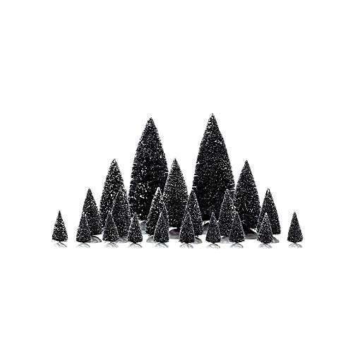 Sapins assortis Lemax de différentes tailles pour aménagement de village miniature