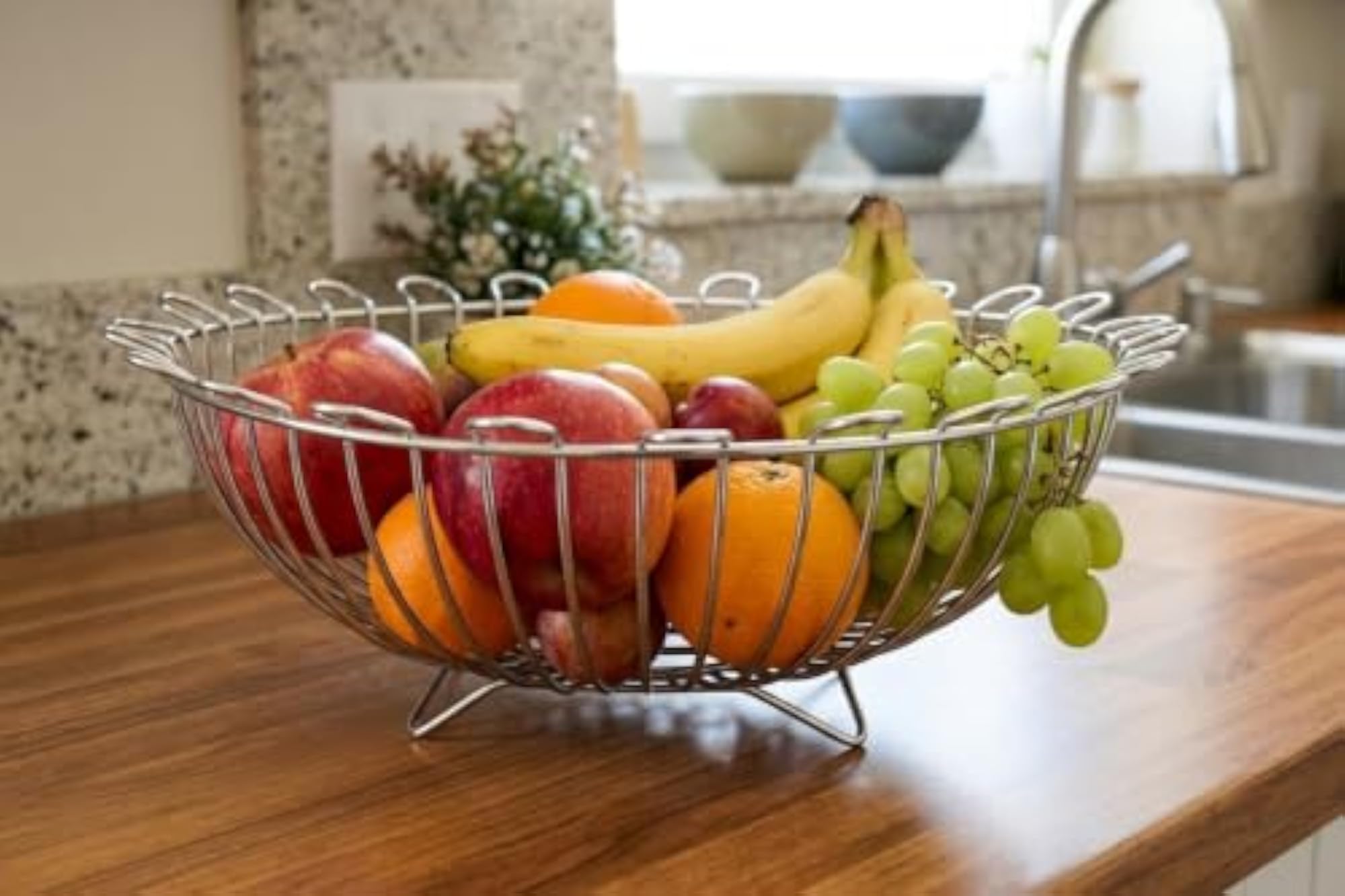 Sun Design Decorative Fruit Storage Basket, Multipurpose Organizer