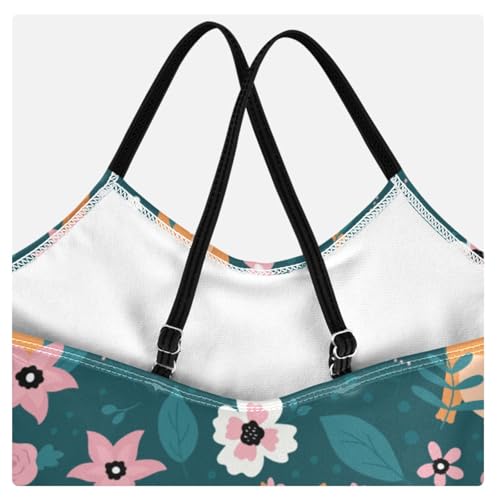 Girls One Piece Swimsuits Cute Orange Cats Flowers Bathing Suit for Girls Kids Swimwear 5t Size 64