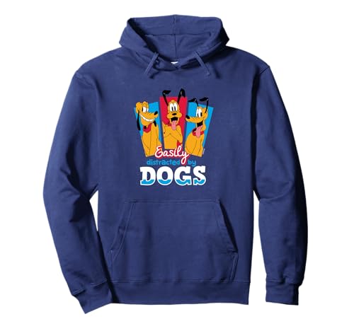 Pullover Hoodie Disney Easily Distracted By Dogs pour fans de chiens