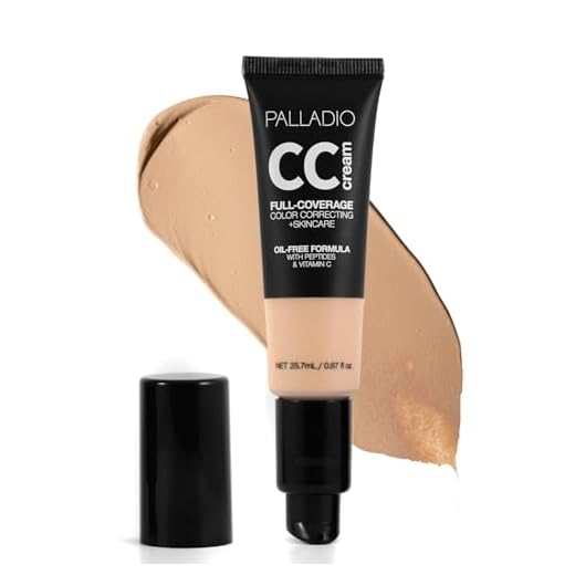 Palladio Full-Coverage Color Correction CC Cream, Light 20W