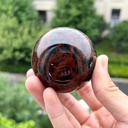 Boule en obsidienne acajou contre le stress : cristal de décoration idéal