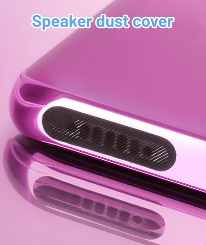 Image of 60pcs Mobile Speaker Dust Protector, Speaker Dustproof Stickers Protector with 3 Sets of Tools, Mesh Speaker Anti Dust Adhesive Cover Applicable for iPhone 16 15 14 13 12 Pro, 2 Sizes, 2 Colors