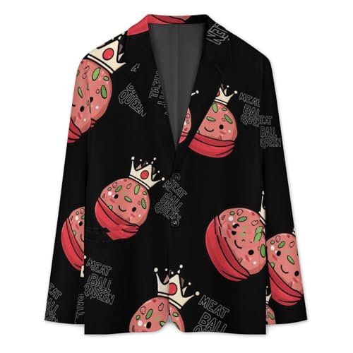 Meatball Queen Mens Blazer Lightweight Sport Coat Two Button Suit Jackets3