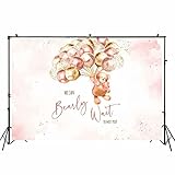 Bear Theme Baby Shower Backdrop We Can Bearly Wait to Meet You Baby Background Teddy Bear Girl Baby Shower Banner Flying Bear Balloons Pastel Pink Backgrounds Scene Setter Mural Poster 7'x5'