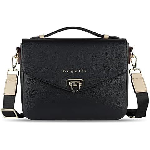 Bugatti Ella Classic Bag Damen, Damenhandtasche Schultertasche Henkeltasche - Schwarz Cover
