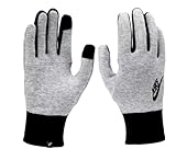 Nike Club Soft Thermal Fleece Gloves (1 Pair, Touch-screen compatable, Youth) (Grey Heather/Black/White, Youth Medium)